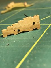 Build photo of the HMS Diana model, 2022-03-10