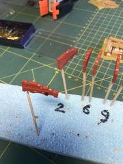 Build photo of the HMS Diana model, 2022-03-11
