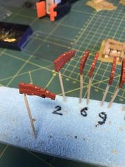 Build photo of the HMS Diana model, 2022-03-11