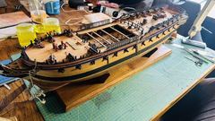 Build photo of the HMS Diana model, 2025-09-21